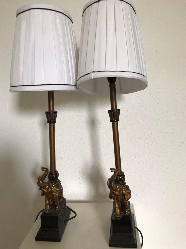 Preview of the first image of Two lovely elephant based lamps.