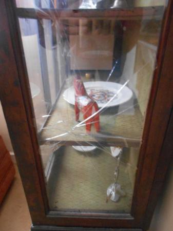 Image 2 of GLASS CABINET circa 1920s In need of repair