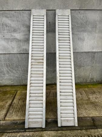 Image 1 of Ifor Williams 8 foot long aluminium trailer ramps