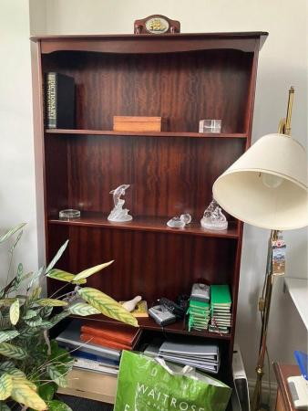 Image 1 of Bookcase - 4 shelf mahogany colour