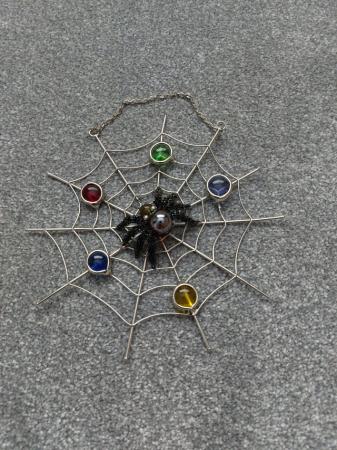 Image 2 of Hanging decoration of a spider in its Web