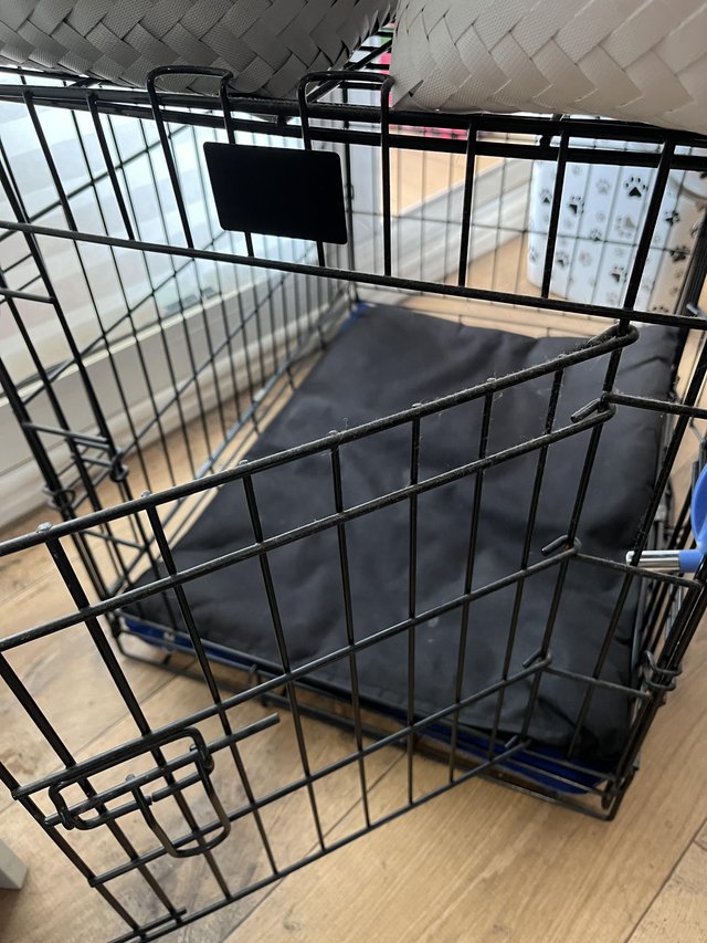Preview of the first image of Small Foldable Dog Pet Crate 2 Door.