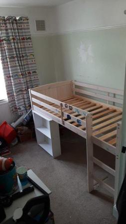Image 5 of Childs Mid Bunk Bed with pull-out Desk