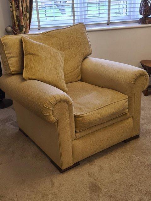 Preview of the first image of Cream Chair, matches 2/3 seater settee.