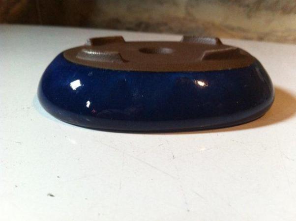 Image 2 of Quality oval blue glaze bonsai tray (S31)
