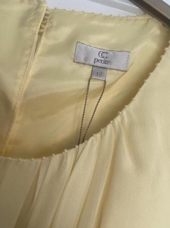 Image 2 of BNWT Size 12 Lemon Silk Blend Occasion Dress Country Casuals