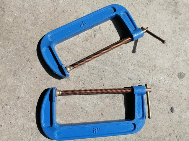 Preview of the first image of Pair of 8 inch G clamps.