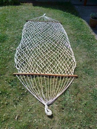 Image 1 of Hammock, made of cotton rope, inner length 6'5, overall leng