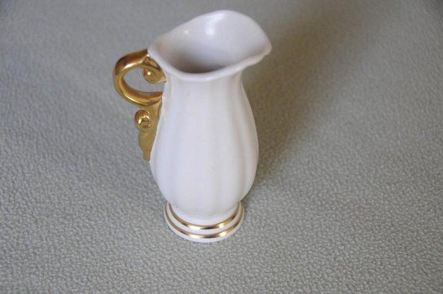 Preview of the first image of Vintage Wade Cream And Gold Gilt Small Ceramic Jug.