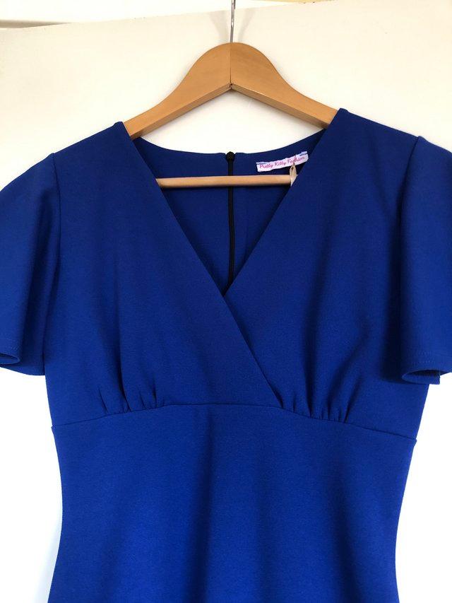 Preview of the first image of Brand new, cobalt blue, elegant party dress.