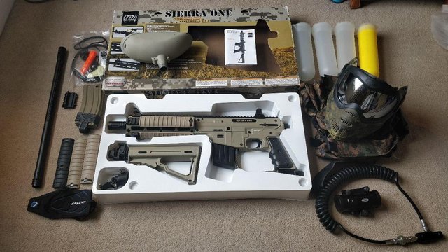 Preview of the first image of Tippmann Sierra One Paintball Marker and Accessories.