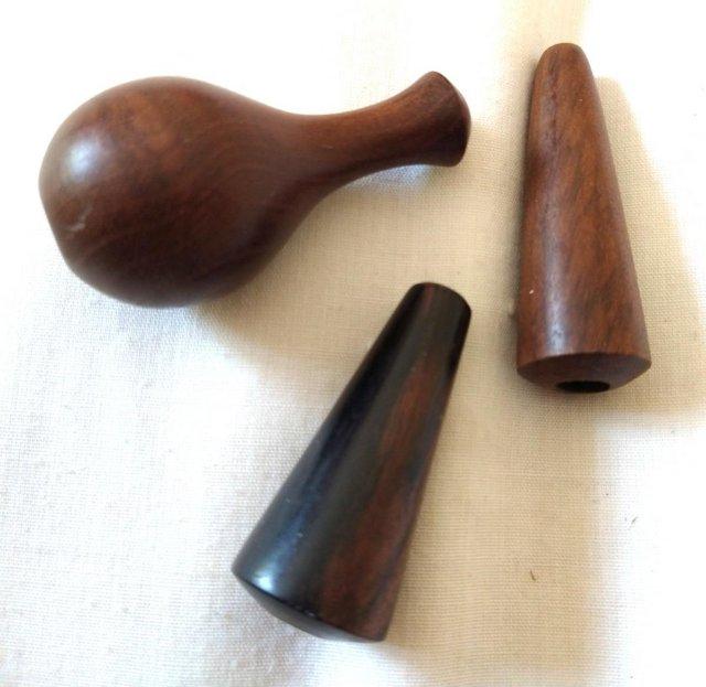Preview of the first image of Turned hardwood light/blind  pulls.