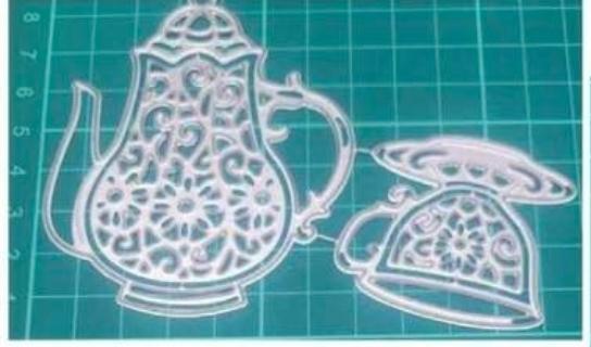 Preview of the first image of Craft - metal cutting die - teapot cup.