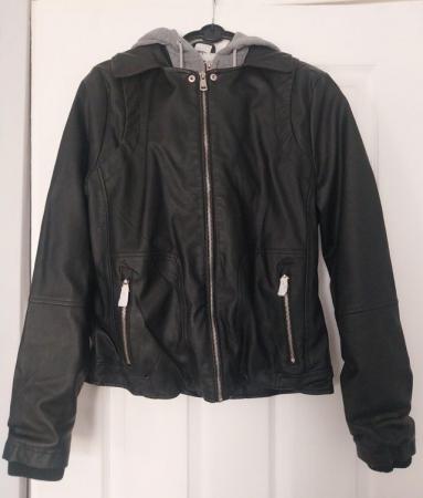 Image 1 of Ladies Faux Leather Black Jacket