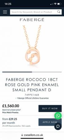 Image 2 of Faberge ‘ Rococo necklace 18 ct rose gold