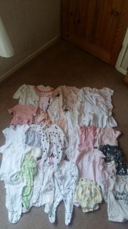Image 2 of Baby girl clothes bundle, newborn, 67 items, £20