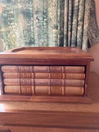 Image 1 of Zoology of Beagle's Voyage - 4 volumes in Wooden Bookcase.