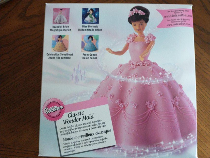 Preview of the first image of Cake baking mould to make doll bride princess cake plus 2 bo.