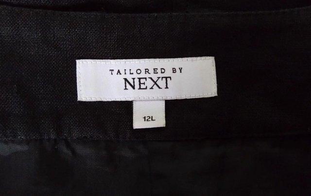 Image 3 of Next long black linen skirt- UK size 12L