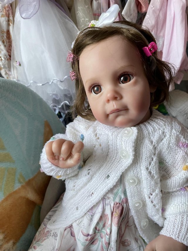 Preview of the first image of Amazing really sweet baby reborn doll girl Kim.