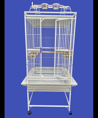 Image 1 of Parrot-Supplies Ohio Play Top Parrot Cage White