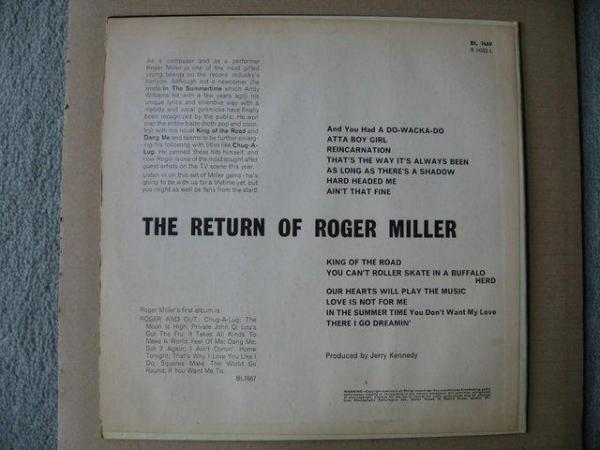 Image 3 of The Return of Roger Miller - LP Vinyl Record– Philips BL