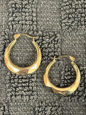 Image 2 of 9ct Gold Creole Earrings