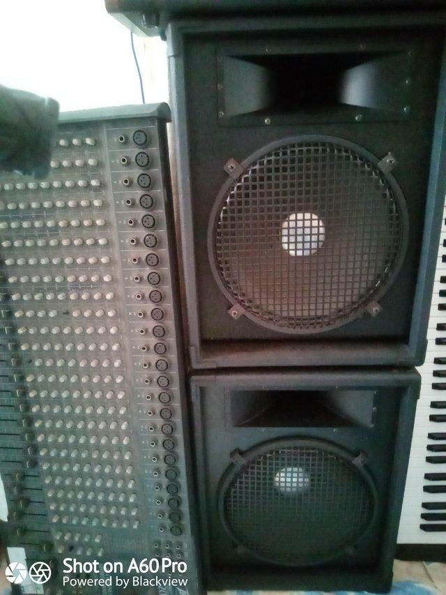Preview of the first image of Two Speakers with horns for sale.