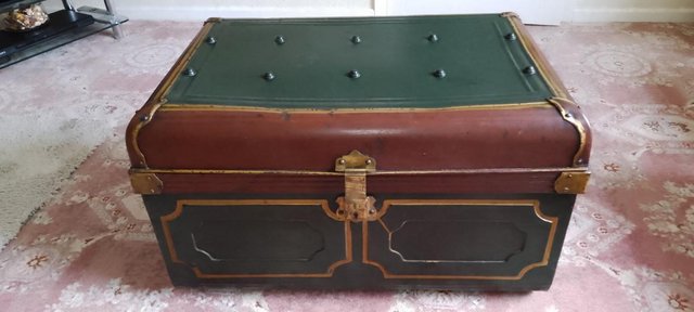 Image 3 of VINTAGE METAL CHEST 1940's