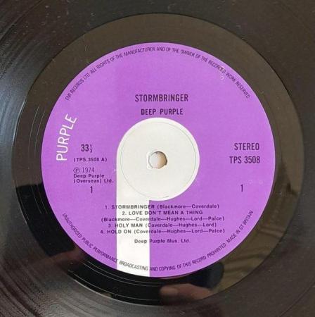 Image 2 of DEEP PURPLE ‘Stormbringer’ 1974 UK 1st press LP. NM/VG+/VG.