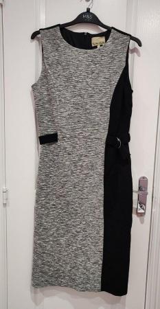 Image 5 of New Phase Eight Charlotte Colour Block Dress Grey Marl 12