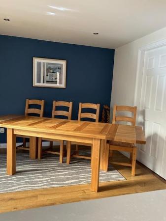 Image 5 of Pine Dining Table and Six Chairs