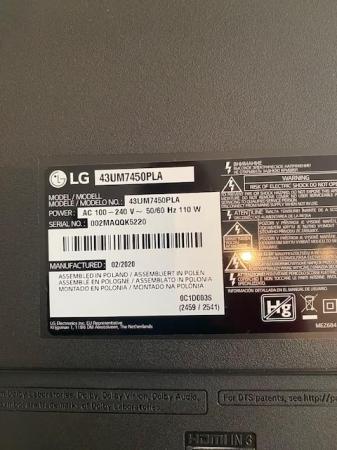 Image 2 of LG 43 UM7450PLA smart TV