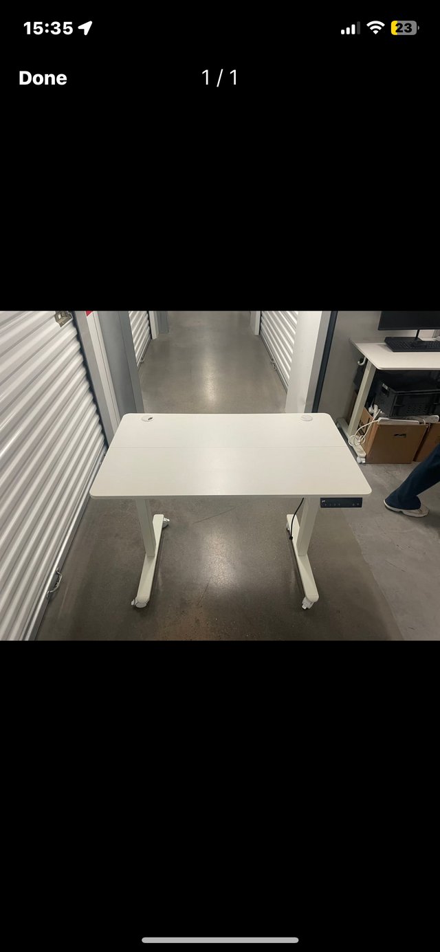 Preview of the first image of 12 Height Adjustable Electric Desks, Under 2 Months Okd.