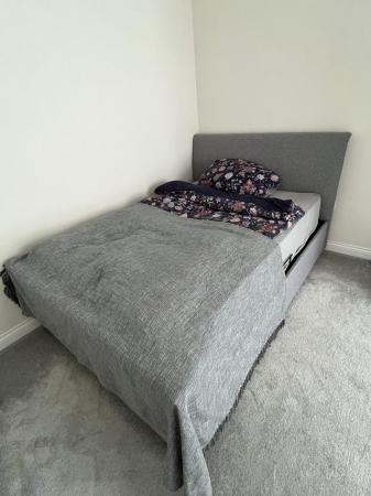 Image 3 of Grey fabric ottoman double beds, 10 months old only