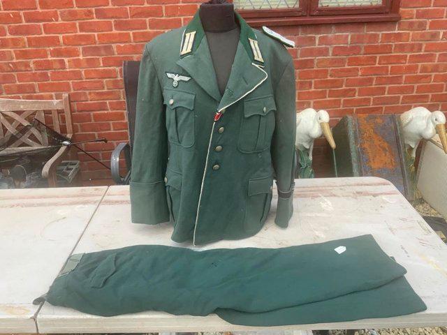 Preview of the first image of German Officers 1940’s Uniform Jacket with Trousers.
