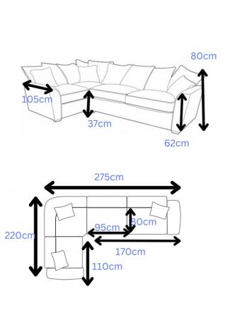 Image 3 of Large Sofology Grey Sofa