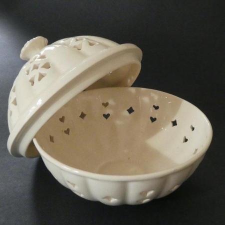 Image 3 of Royal Creamware Pot Pourri container