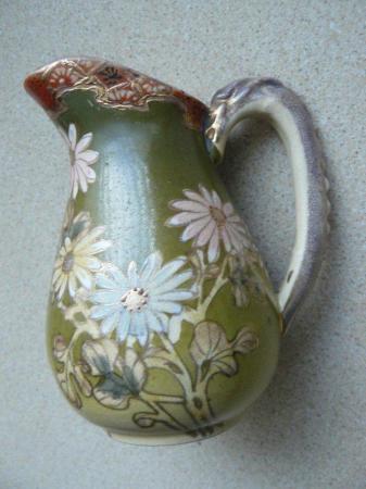 Image 1 of Small green decorative jug, vintage