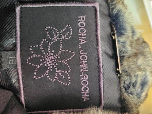 Image 3 of Ladies black coat, detachable collar, brand new with label