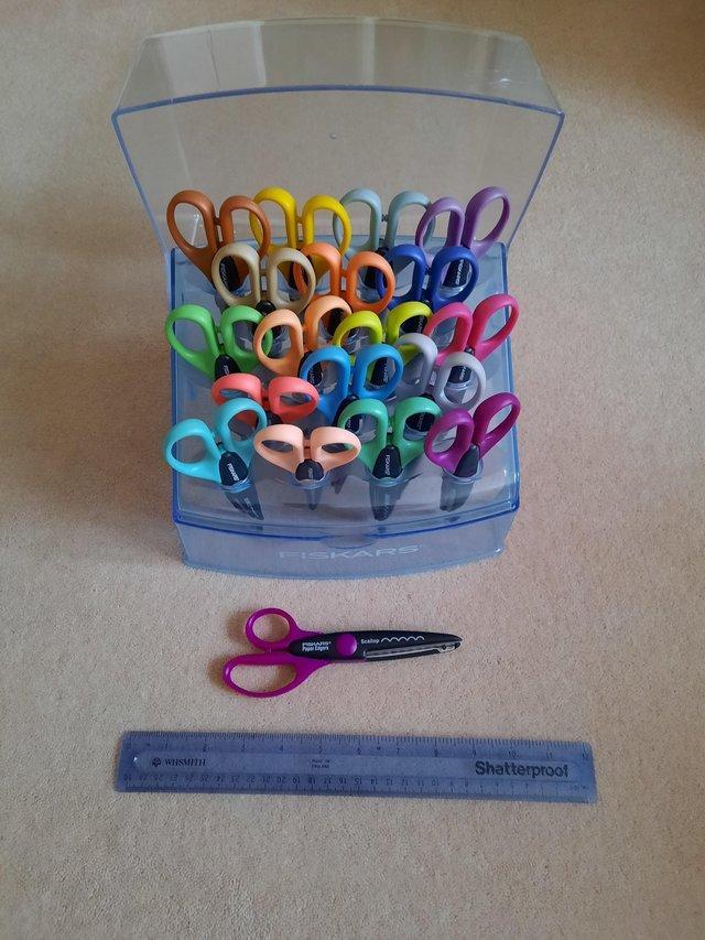 Preview of the first image of Fiskars craft set of 18 Scissors REDUCED.
