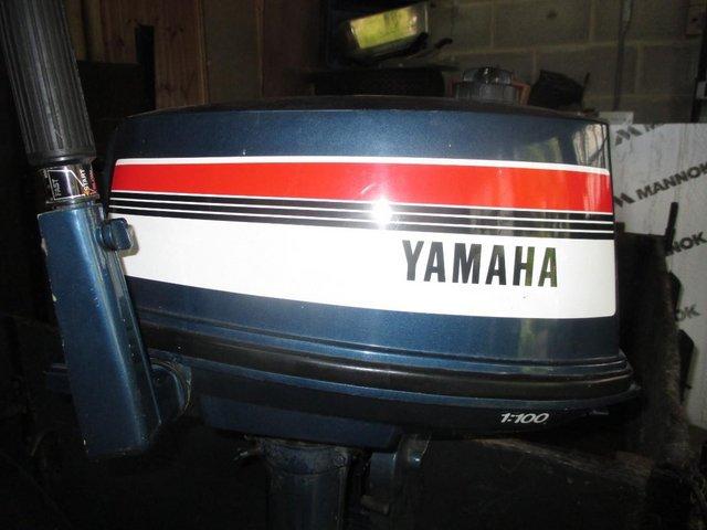 Preview of the first image of Yamaha outboard boat engine, long shaft.