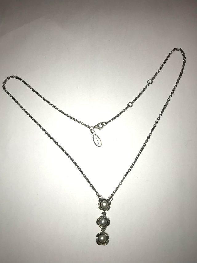 Preview of the first image of Discontinued Pandora ALE S925 3 wishes necklace.