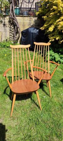 Image 2 of Vintage Ercol Goldsmith Chairs (2 carvers/2 dining).