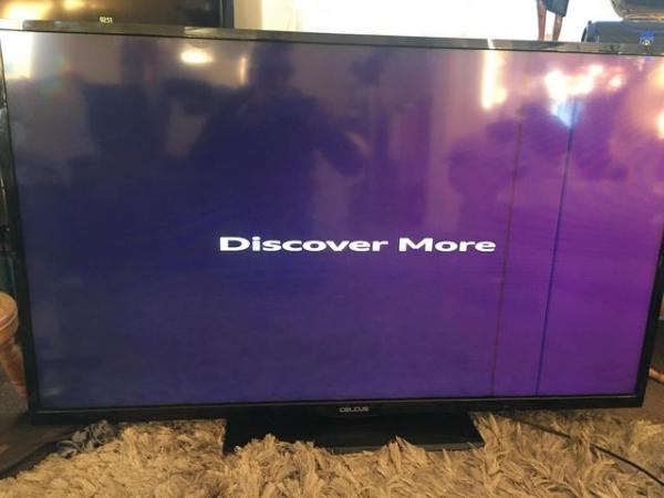 Image 2 of Crocus 50” tv very good picture but has 2 slight lines on th