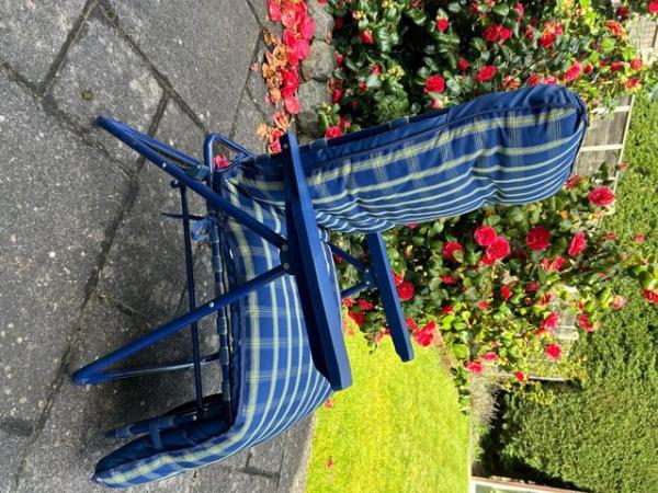 Image 3 of Sun Lounger Reclining Chair with arms and cushion