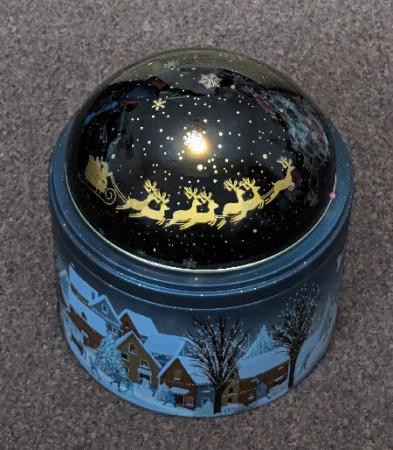 Image 2 of M&S Festive Musical Light Up Biscuit Tin