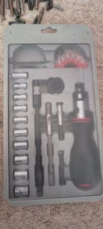 Image 3 of joblot of tools screwdriver set socket wrench allen hex key