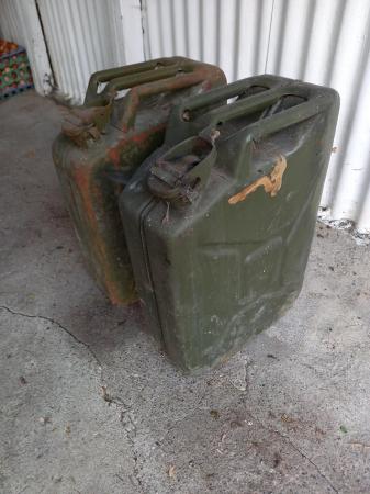 Image 1 of Two 20 litre used metal jerry cans