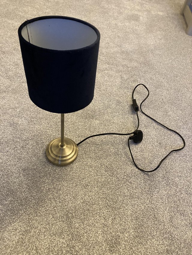 Preview of the first image of Lamp (dark blue lampshade).